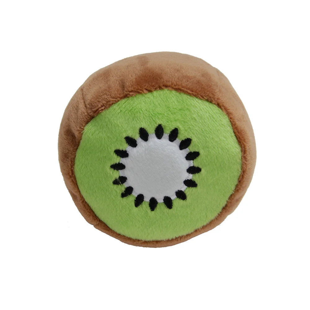 Pet Toys Plush Squeaky Toy Bite-Resistant Clean Dog Chew Puppy Training Toy Soft Banana Bone Vegetable Fruit Pet Supplies