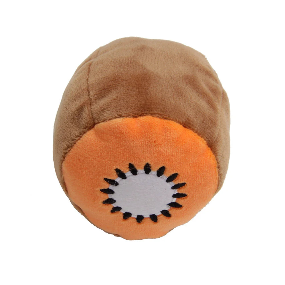 Pet Toys Plush Squeaky Toy Bite-Resistant Clean Dog Chew Puppy Training Toy Soft Banana Bone Vegetable Fruit Pet Supplies