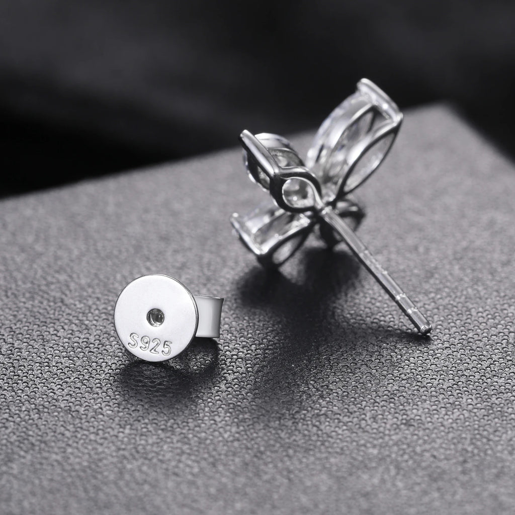 Orginal Luxury Butterfly Stud Earrings Silver 925 for Men Women D Color Moissanite GRA HipHop Wedding Earrings Jewelry Gifts