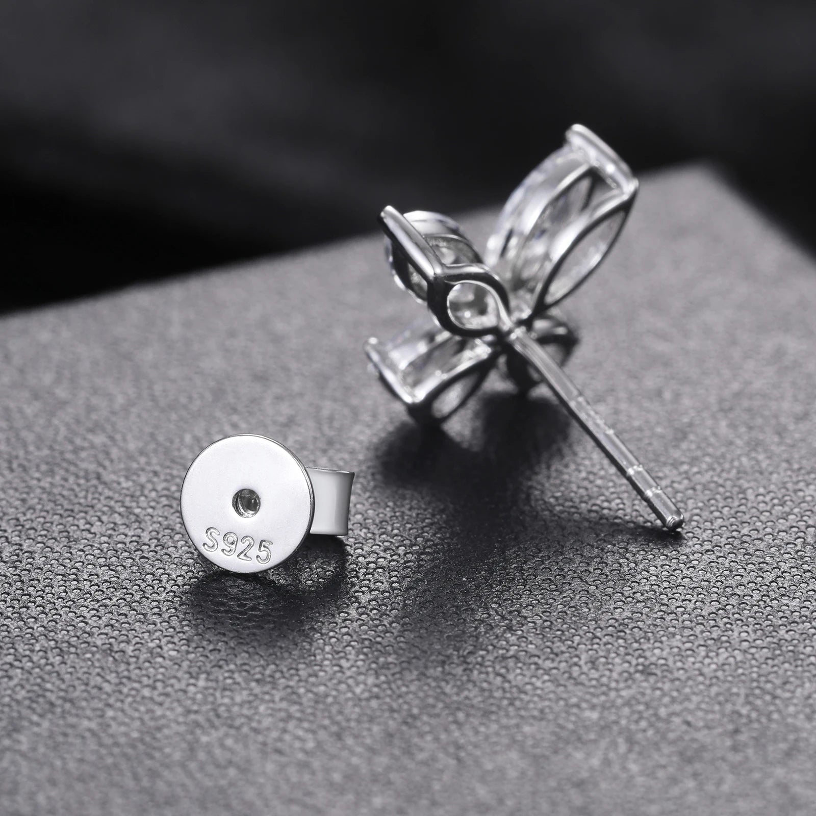 Orginal Luxury Butterfly Stud Earrings Silver 925 for Men Women D Color Moissanite GRA HipHop Wedding Earrings Jewelry Gifts