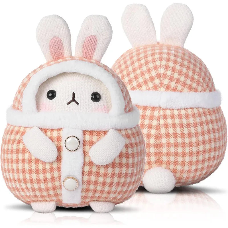 Stuffed Animals Bunny Toys for Kids 12.6 Inch Bunny Plush Knitted Toys with Cute Costume Christmas Birthday Easter Presents