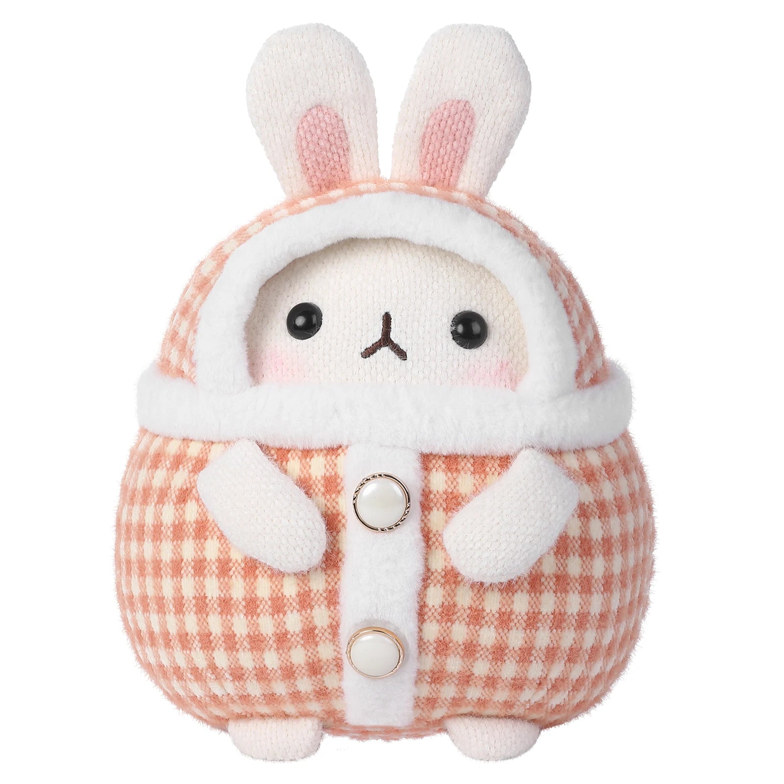 Stuffed Animals Bunny Toys for Kids 12.6 Inch Bunny Plush Knitted Toys with Cute Costume Christmas Birthday Easter Presents
