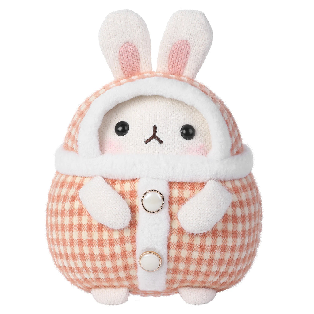 Stuffed Animals Bunny Toys for Kids 12.6 Inch Bunny Plush Knitted Toys with Cute Costume Christmas Birthday Easter Presents