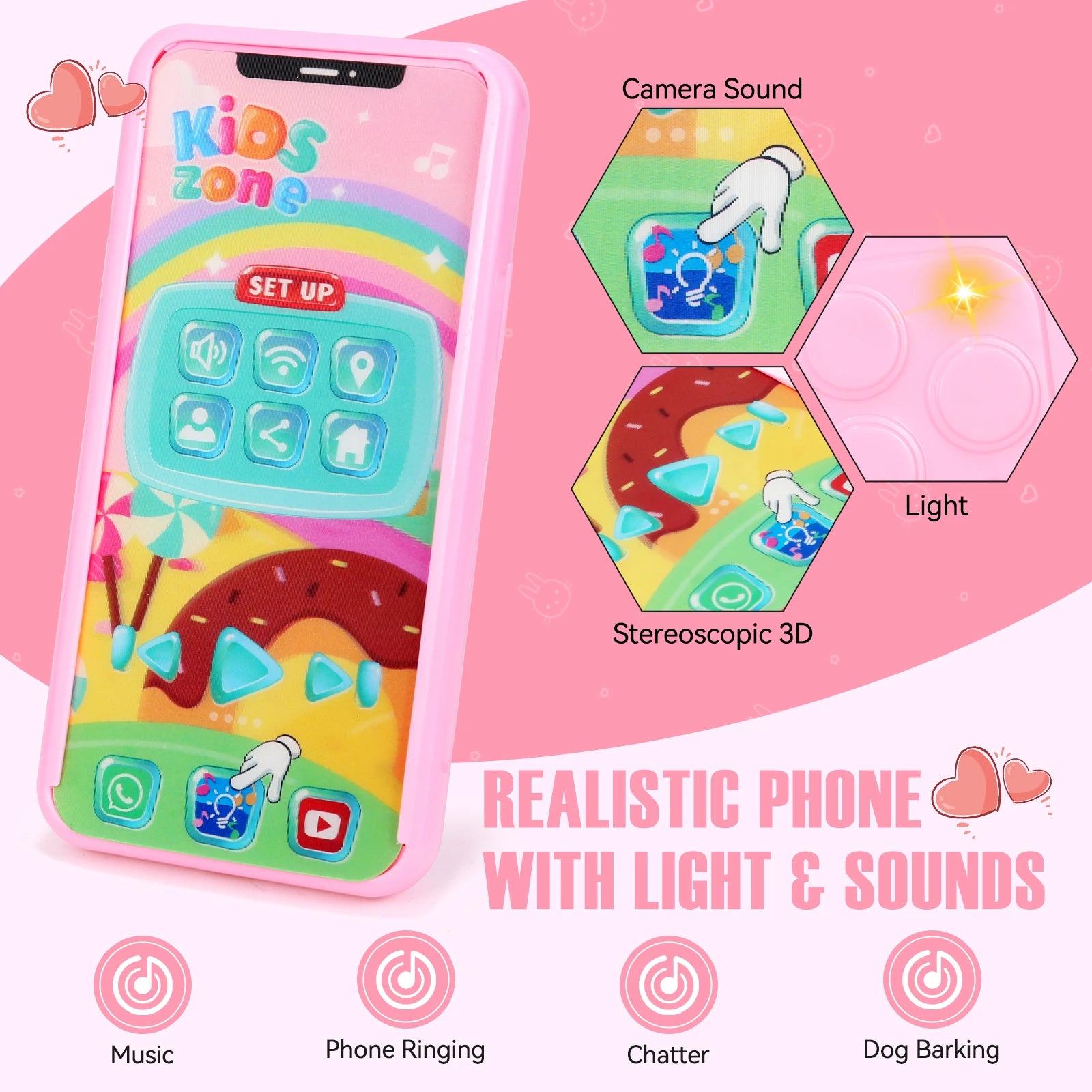 Girls Pretend Play Purse Toy Set | Kids Makeup, Wallet, Phone, Sunglasses & Accessories | Princess Role Play Handbag Gift