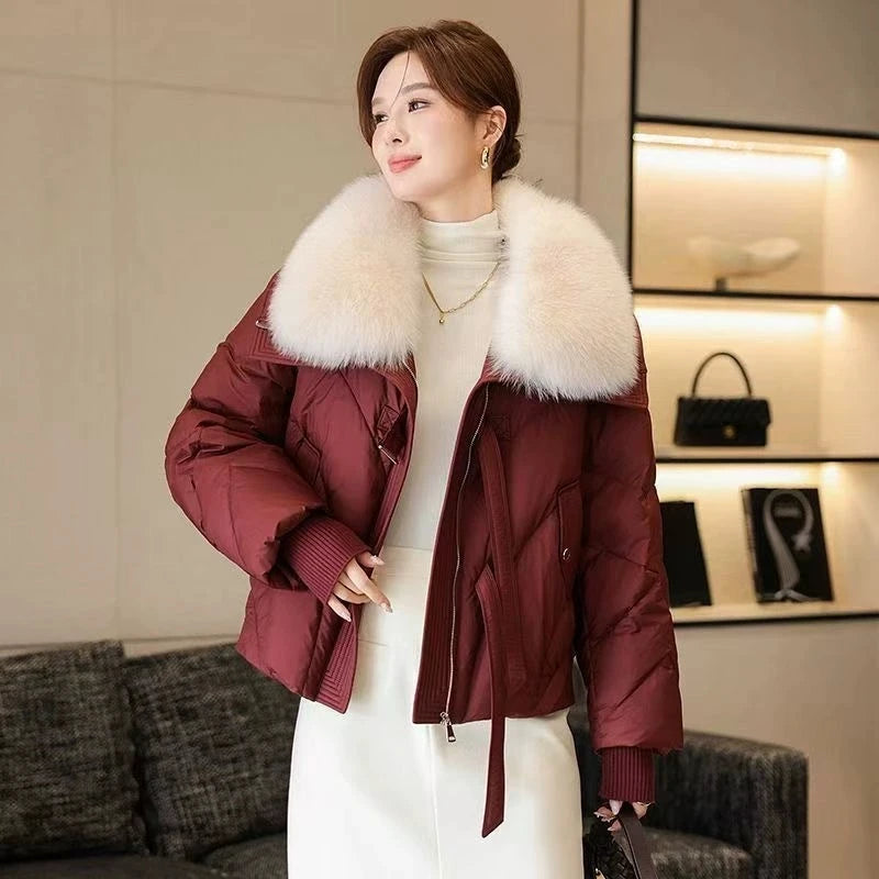 2025 Fashion  Winter New Down Cotton Jacket Women's Cotton-Padded Thicken Warm Parkas Short Coat Female Casual Ladies Overwear