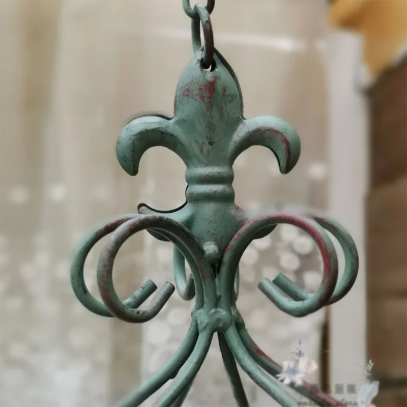 European style iron hanging basket indoor balcony hanging hanging basket outdoor garden courtyard succulent flower pot rack