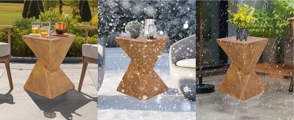 Modern Concrete Side Table for Living Room Bedroom Accent Table End Table Desk Garden Stool Home Furniture