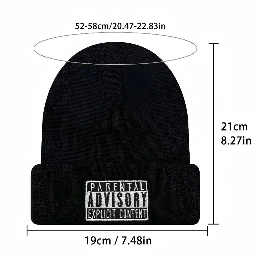 kumim Men's, Women's, Couple's, Letter Embroidered Autumn And Winter Warm Knitted Hat, Pullover Knitted Yarn Hat, Gift Giving