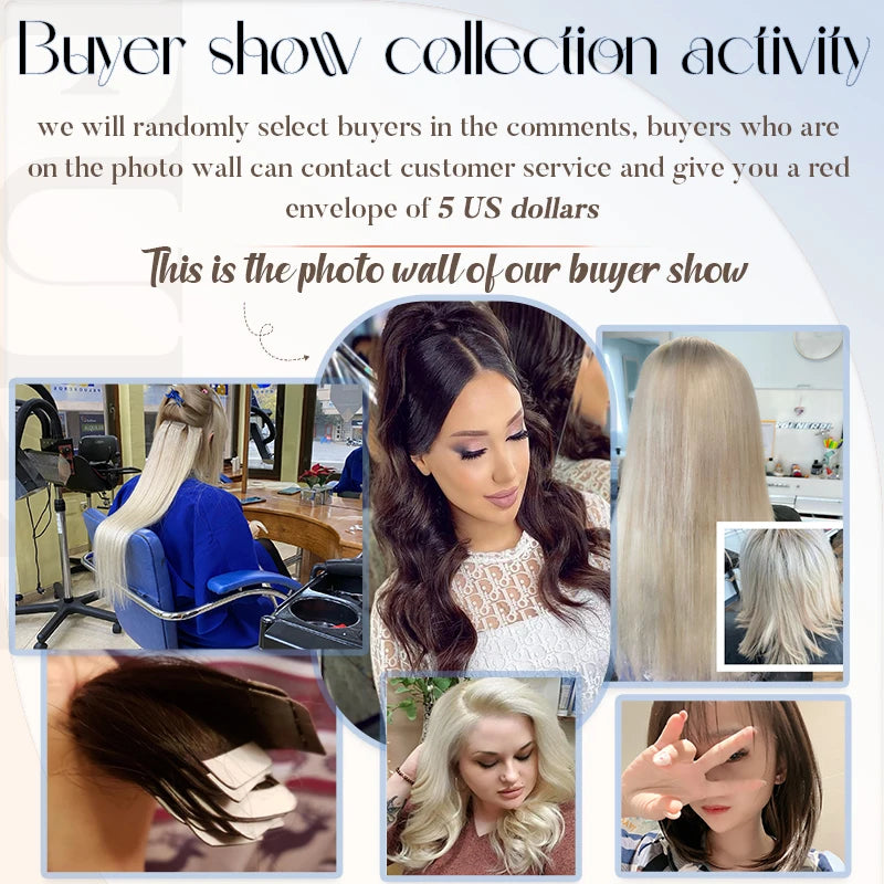 Full Shine Tape In Hair Extensions Human Hair 100% Remy Natural Human Hair Seamless Skin Weft Seamless Color Glue For Women