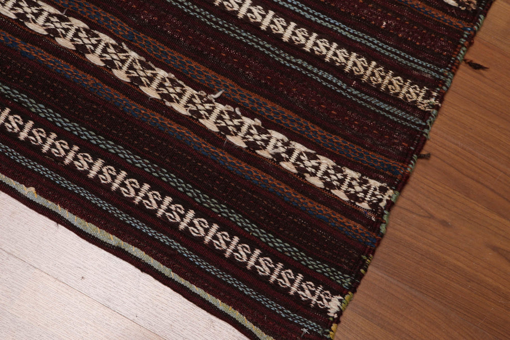 3'8" x 4'8" Hand Woven Afghani Tribal Kilim 100% Wool area rug Rust