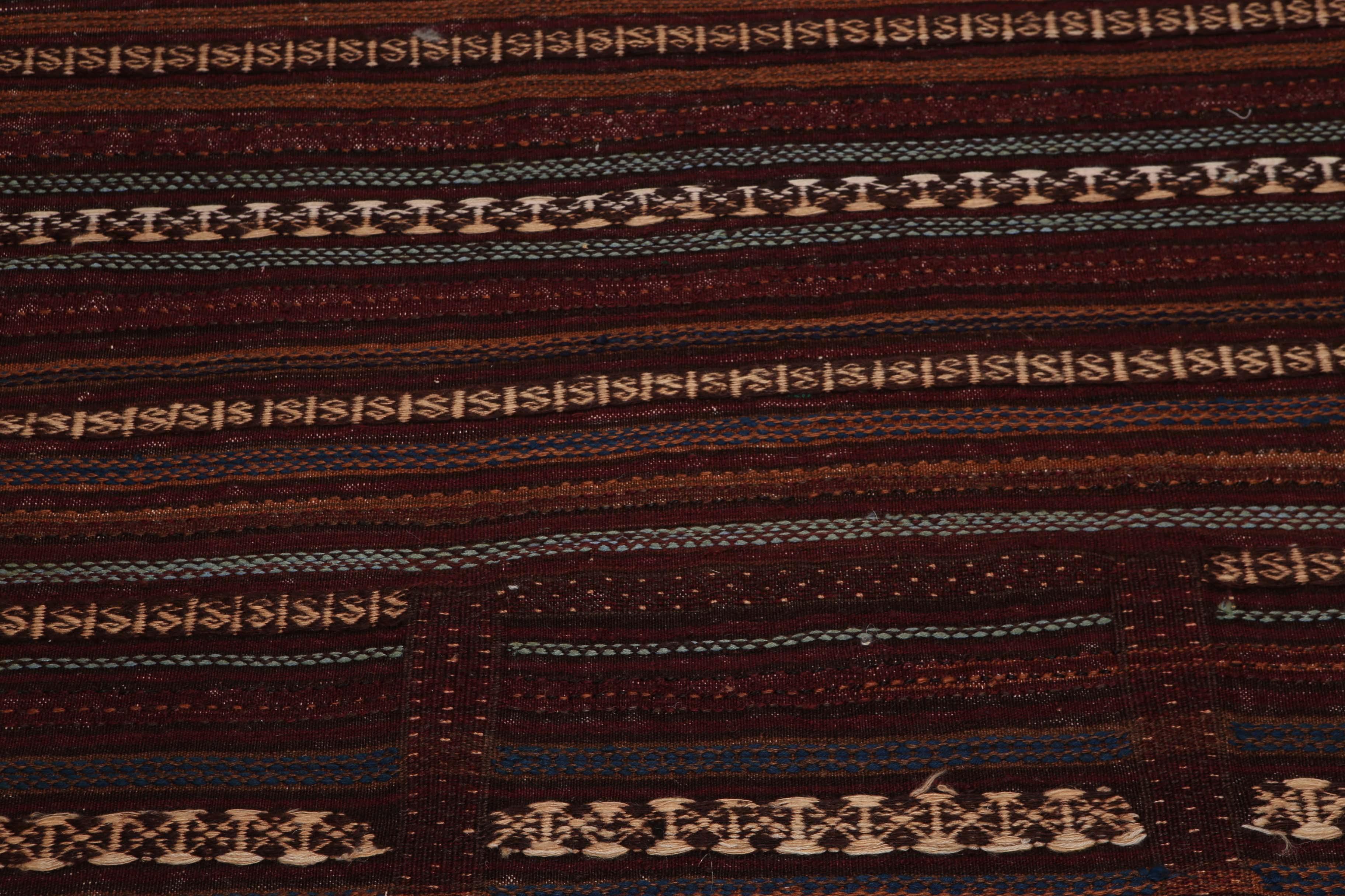 3'8" x 4'8" Hand Woven Afghani Tribal Kilim 100% Wool area rug Rust